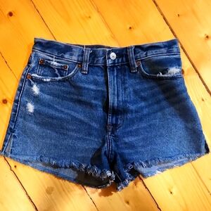 Abercrombie & Fitch Dark Blue Jean Shorts